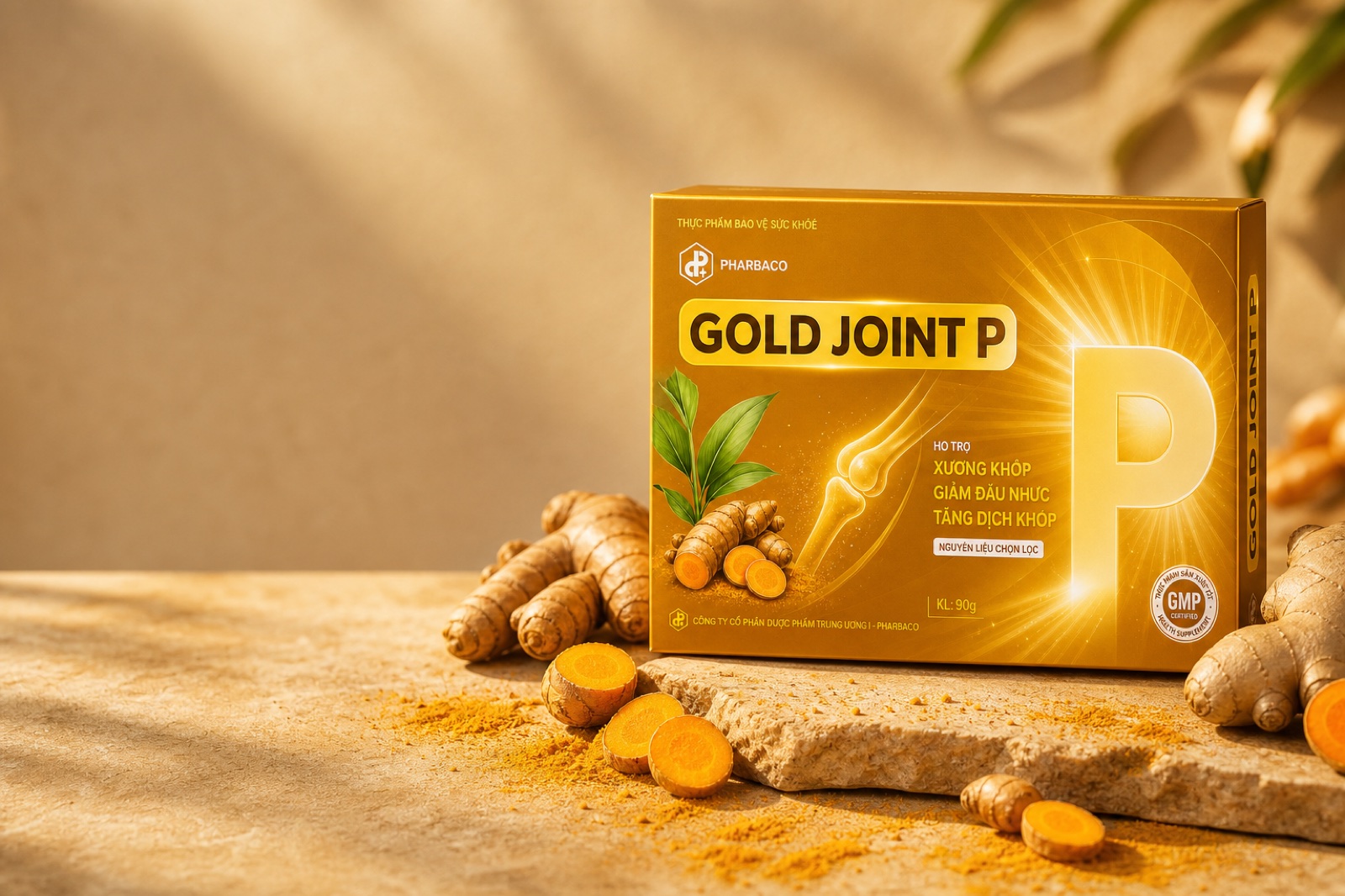 Hộp GOLD JOINT P giữa nghệ và gừng tươi