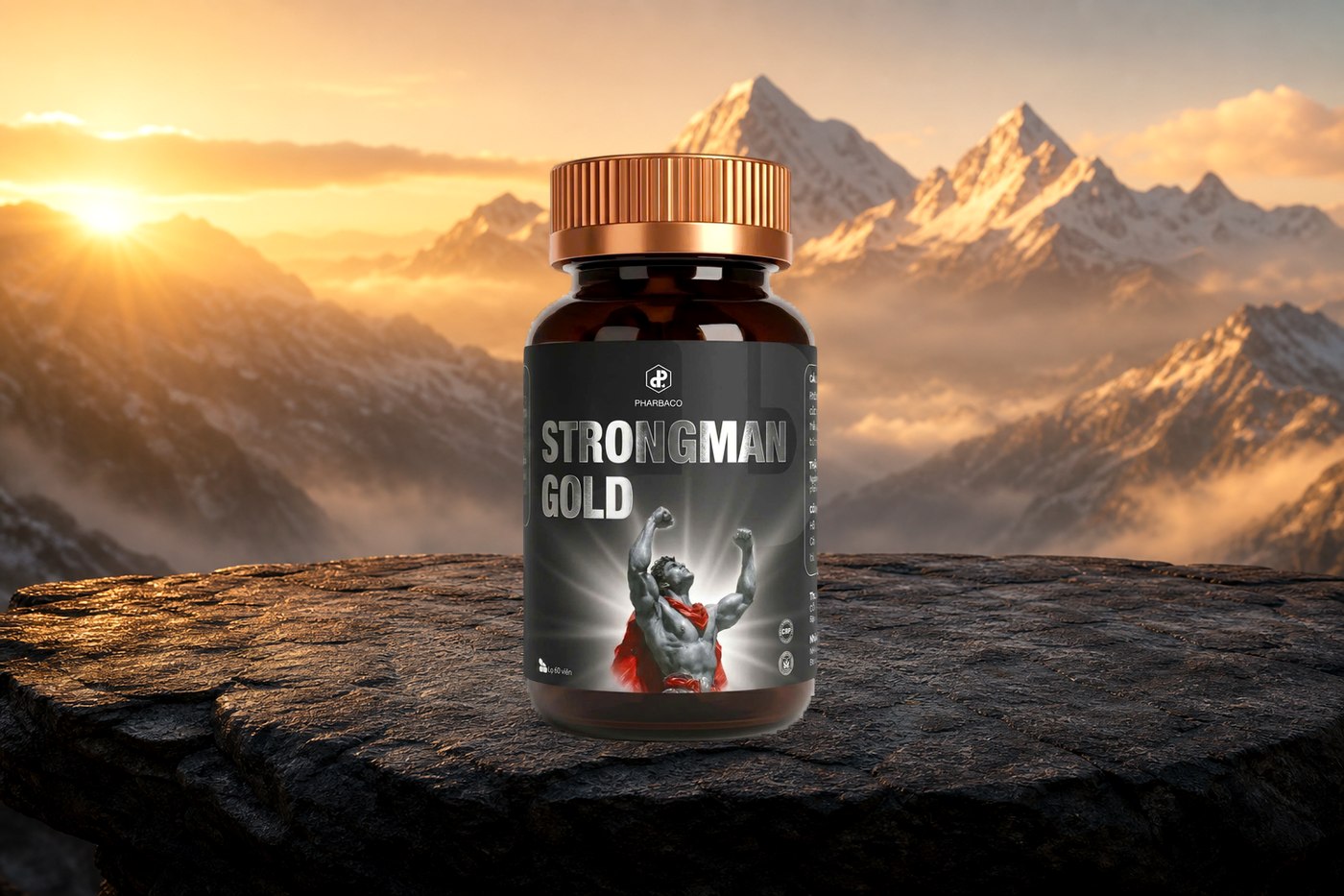 Lọ STRONGMAN GOLD trên đỉnh núi