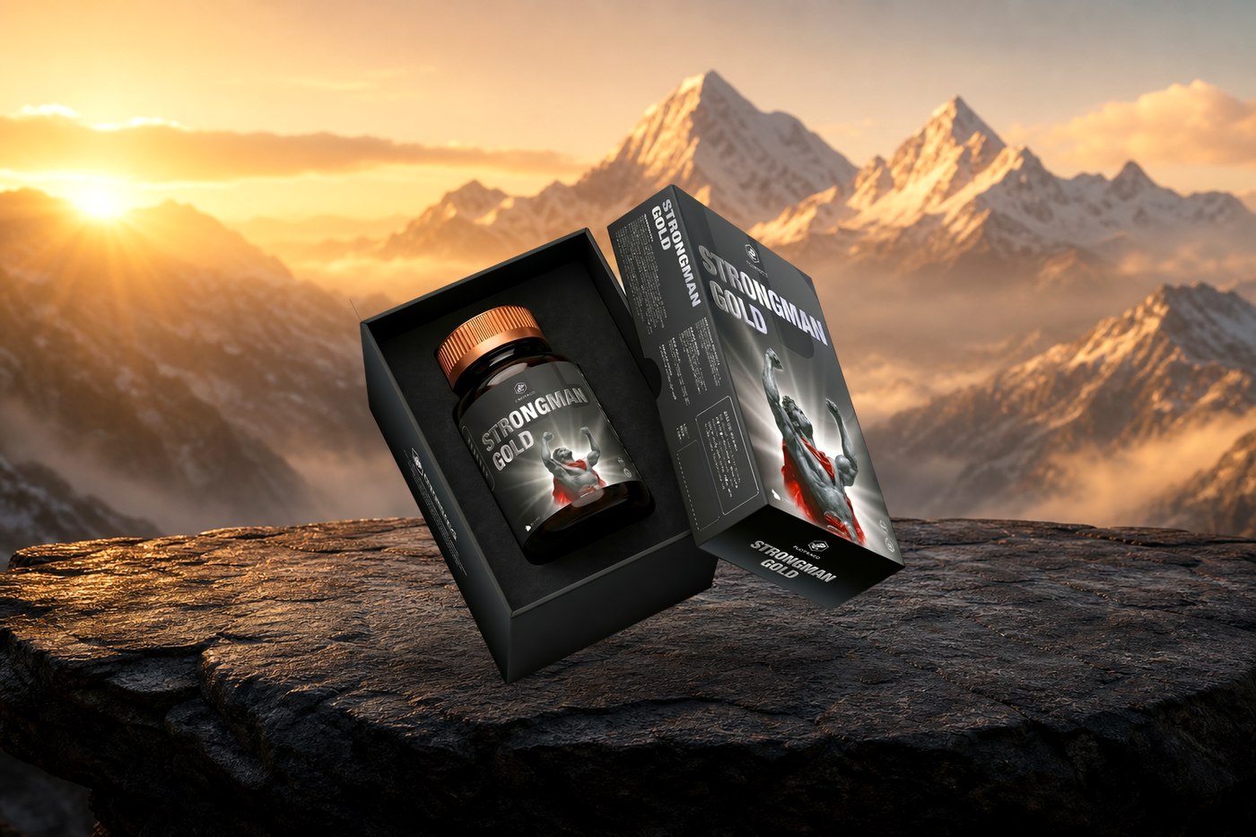 Bộ quà STRONGMAN GOLD giữa thiên nhiên